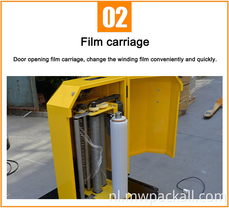 Gebruik van pre-stretchfolieverpakkingsmachines voor het verpakken van bagage op de luchthaven;